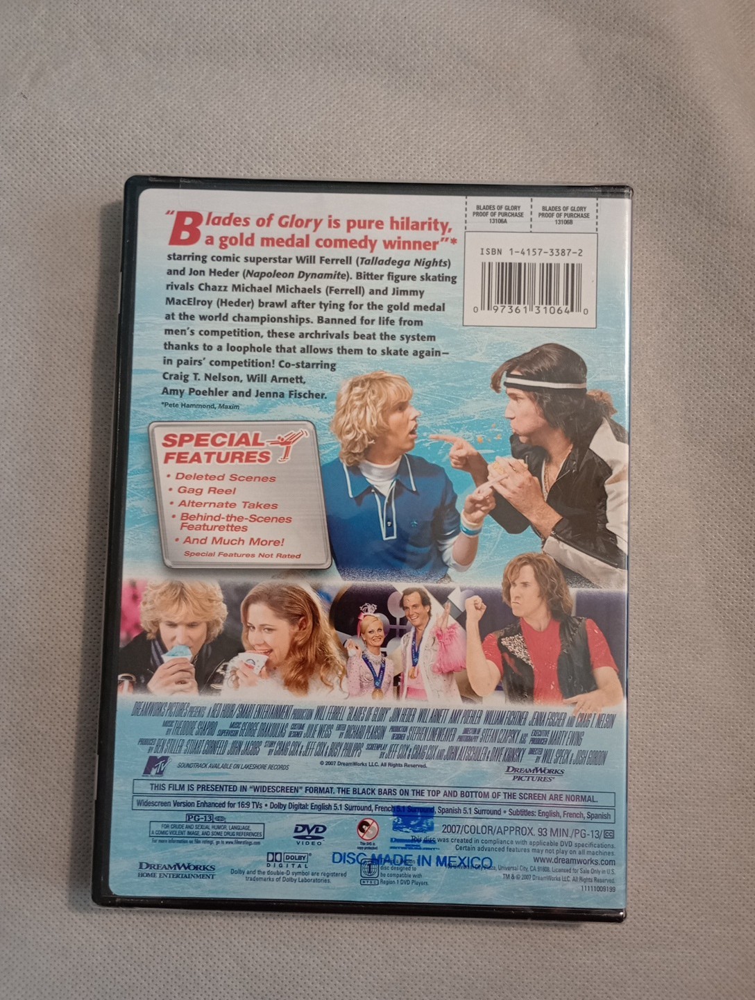 Blades of Glory (2007 Widescreen DVD) Will Ferrell & Jon Heder FACTORY SEALED