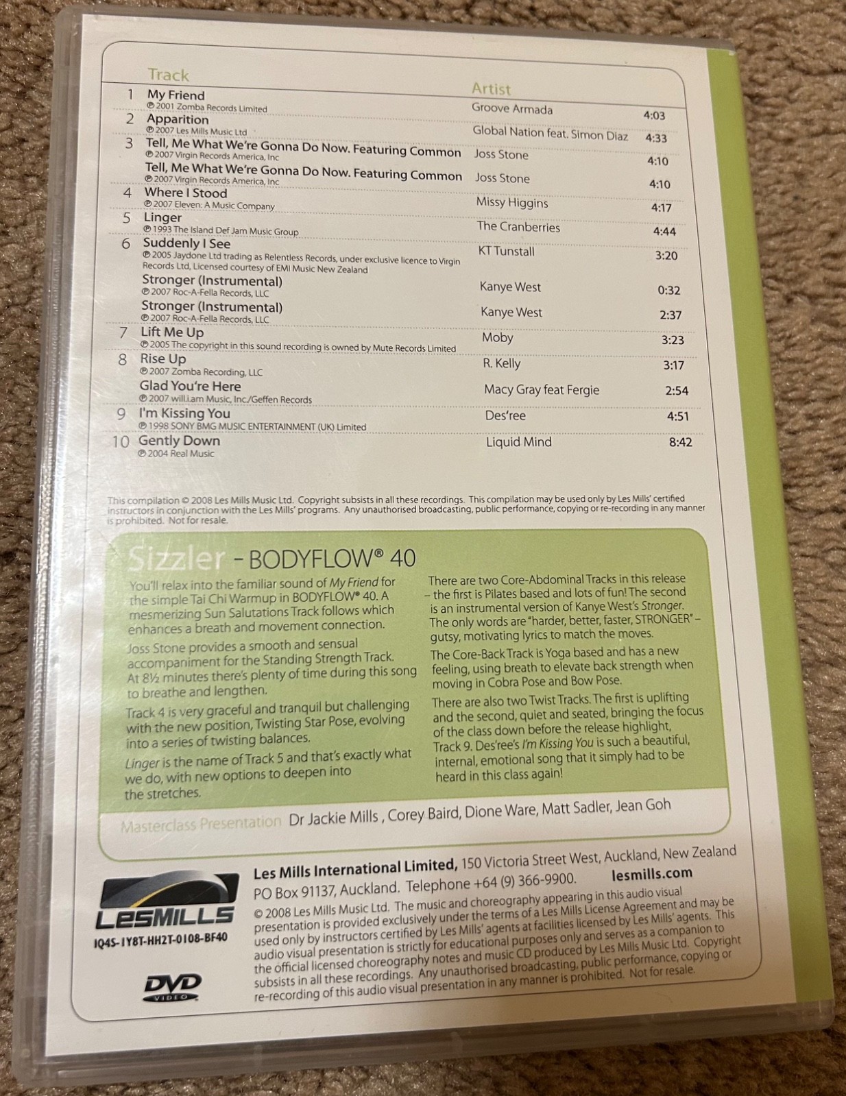 Les Mills BodyFlow Release 40 DVD, CD, Notes Body Balance Flow Yoga Workout