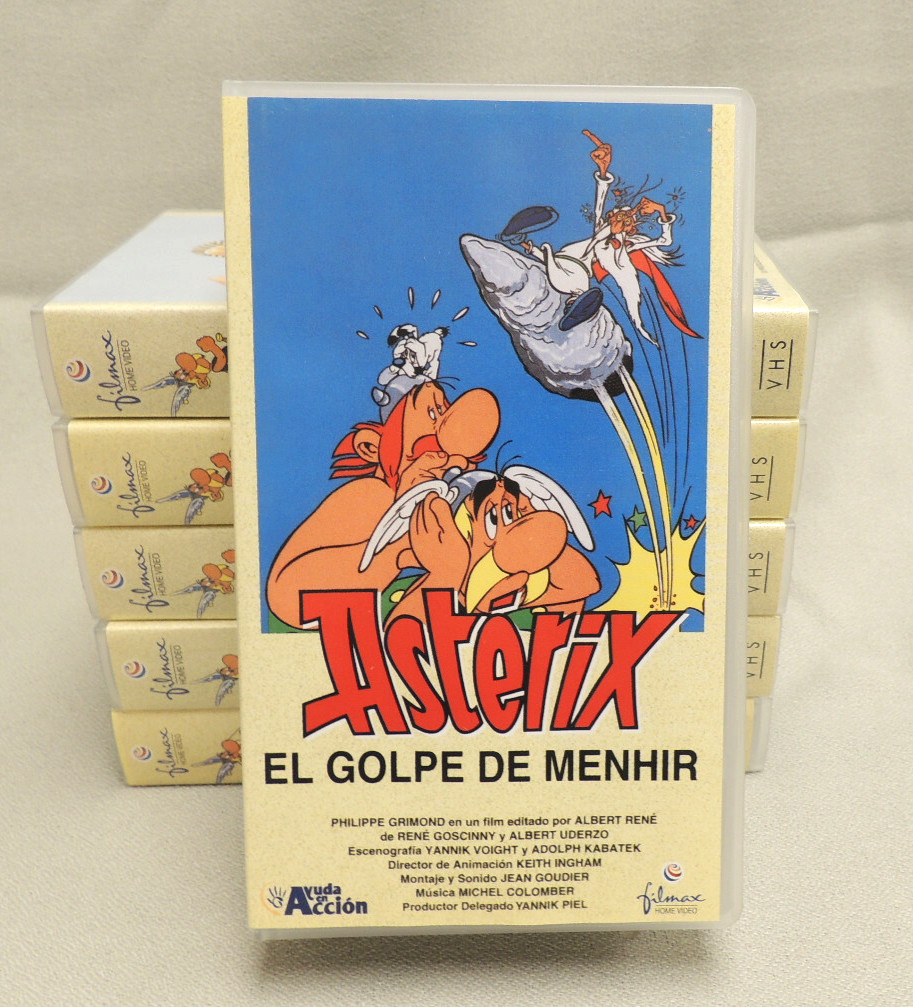 Asterix El Golpe de Menhir 80 Min VHS Tape Collector’s Edition in Spanish