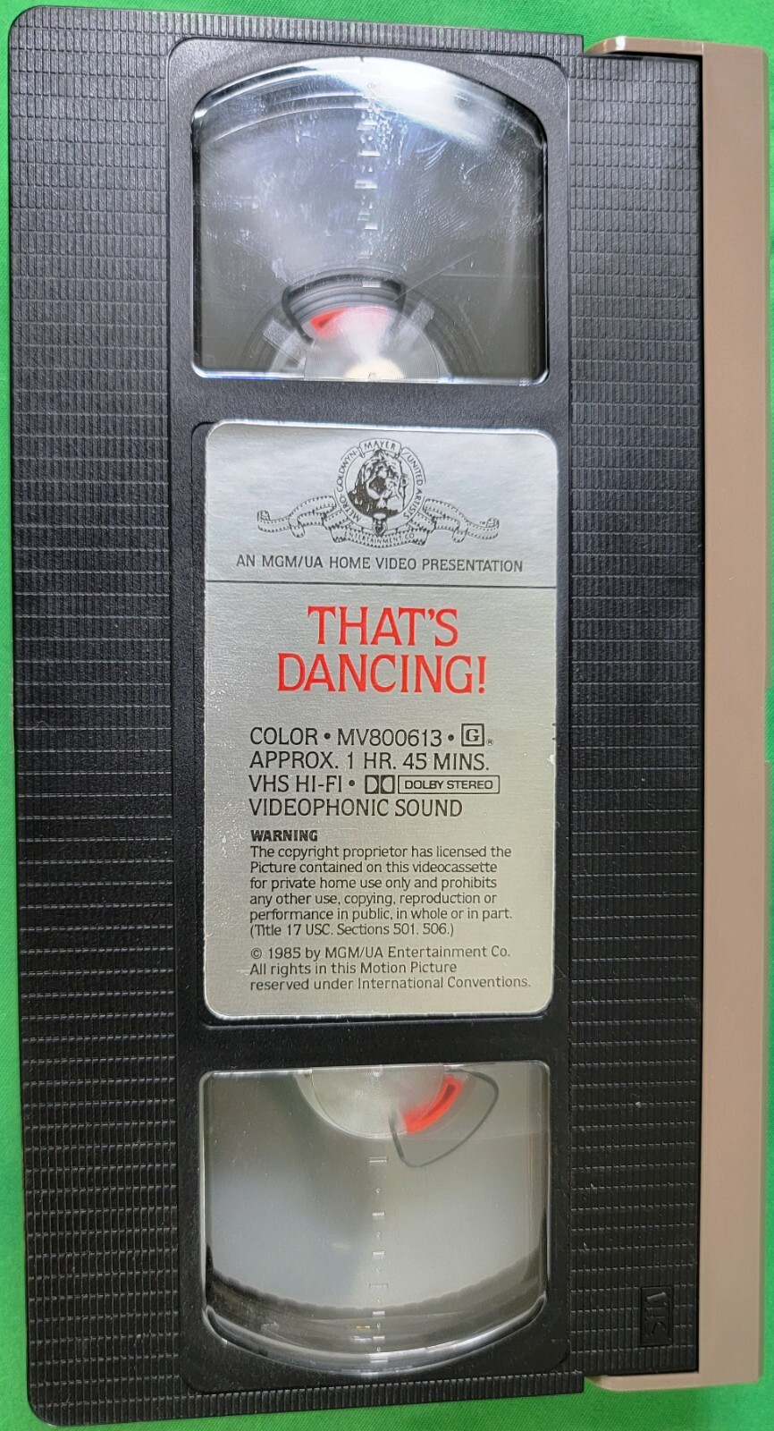 That’s Dancing VHS 1986 MGM/UA