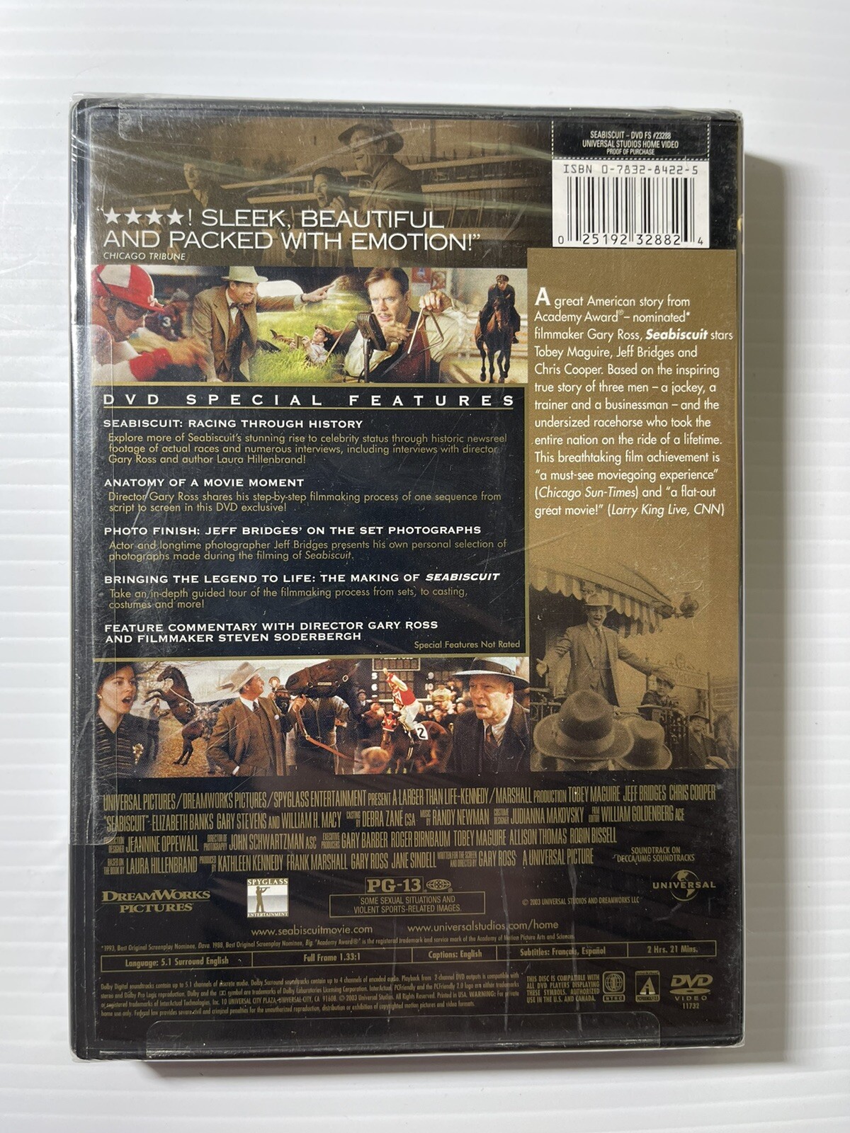 Seabiscuit DVD Full Screen Tobey Maguire