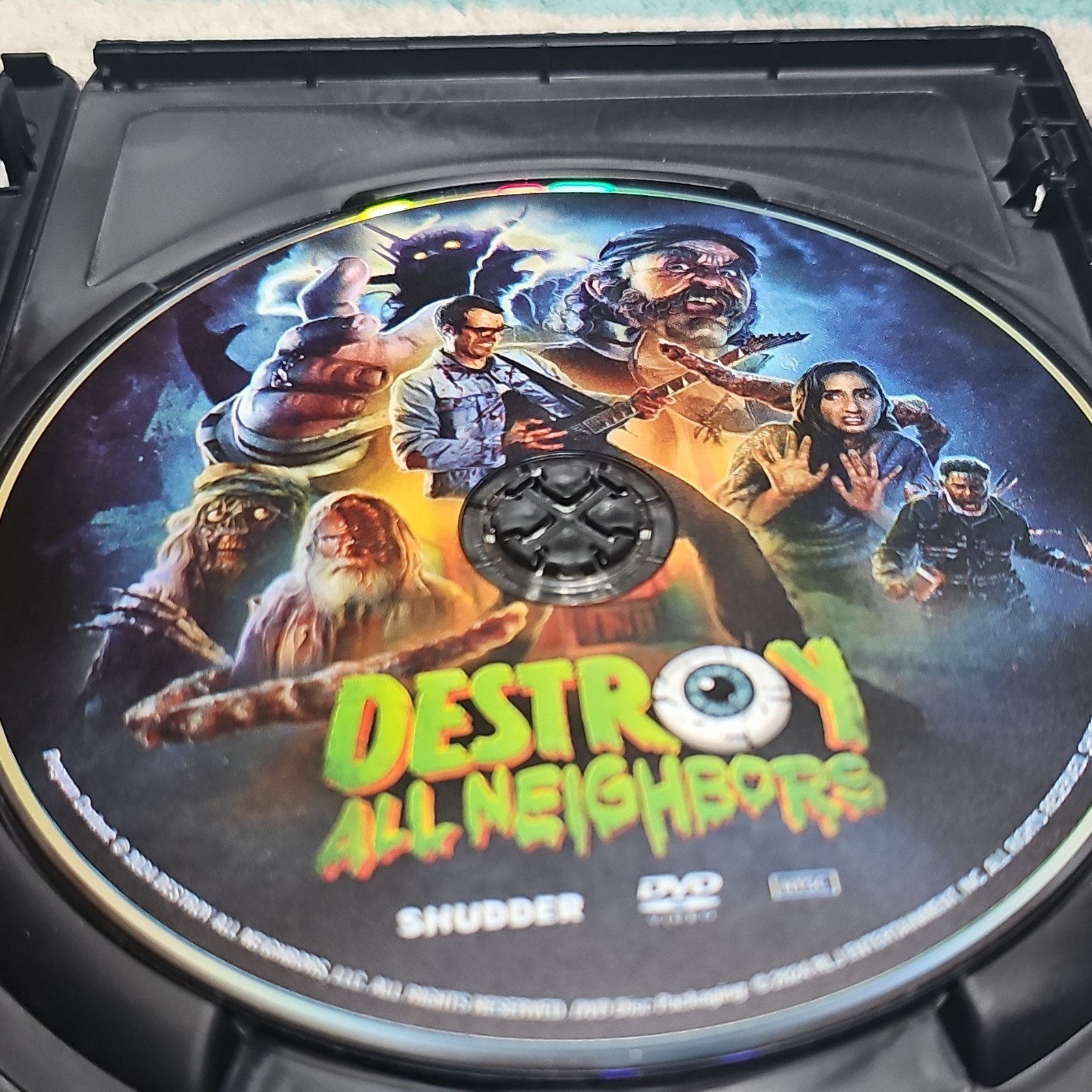 Shudder Destroy All Neighbors (2024) DVD Horror w/Commentary, BTS 86 min