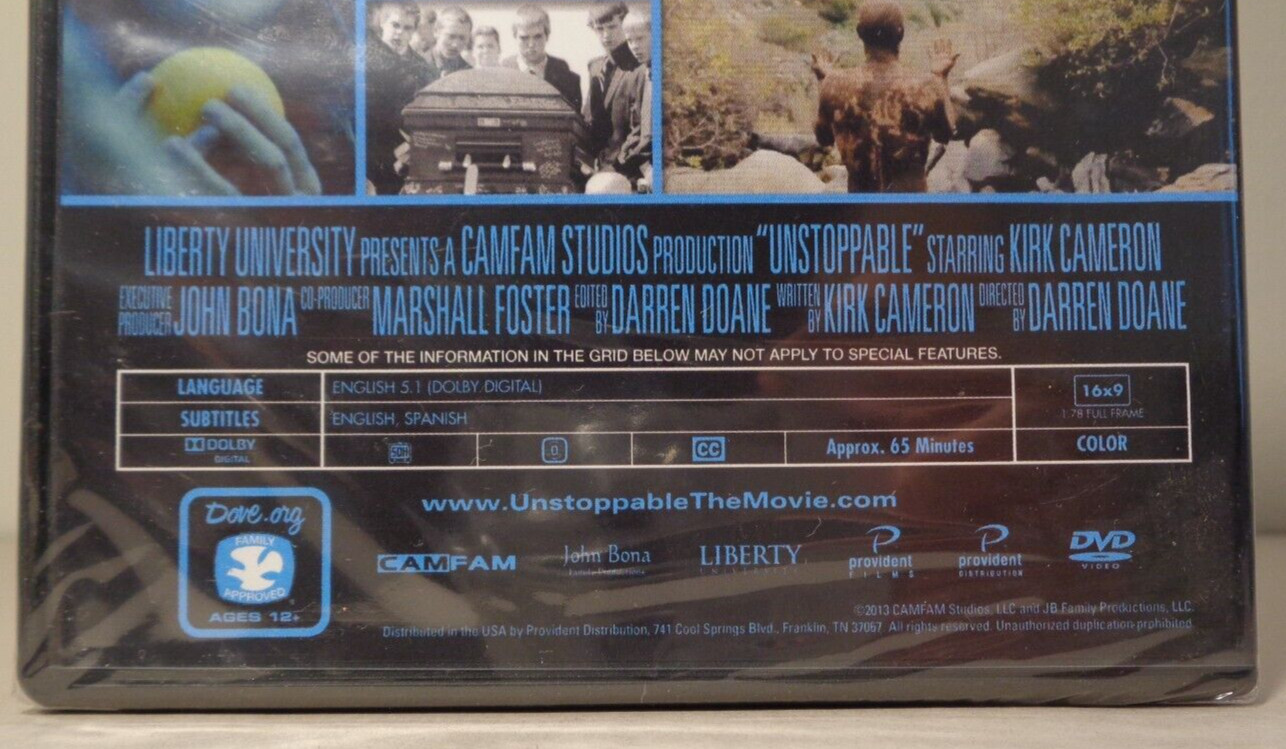 UNSTOPPABLE New DVD / Liberty University Presents Kirk Cameron