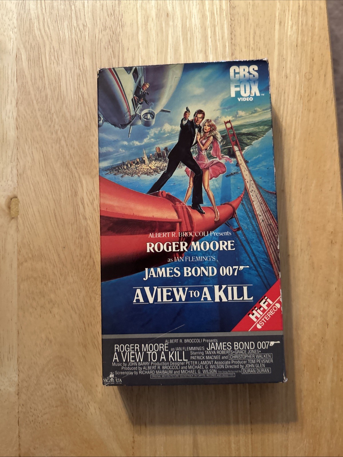 A View to a Kill 1985 VHS Roger Moore, Christopher Walken, Tanya Roberts