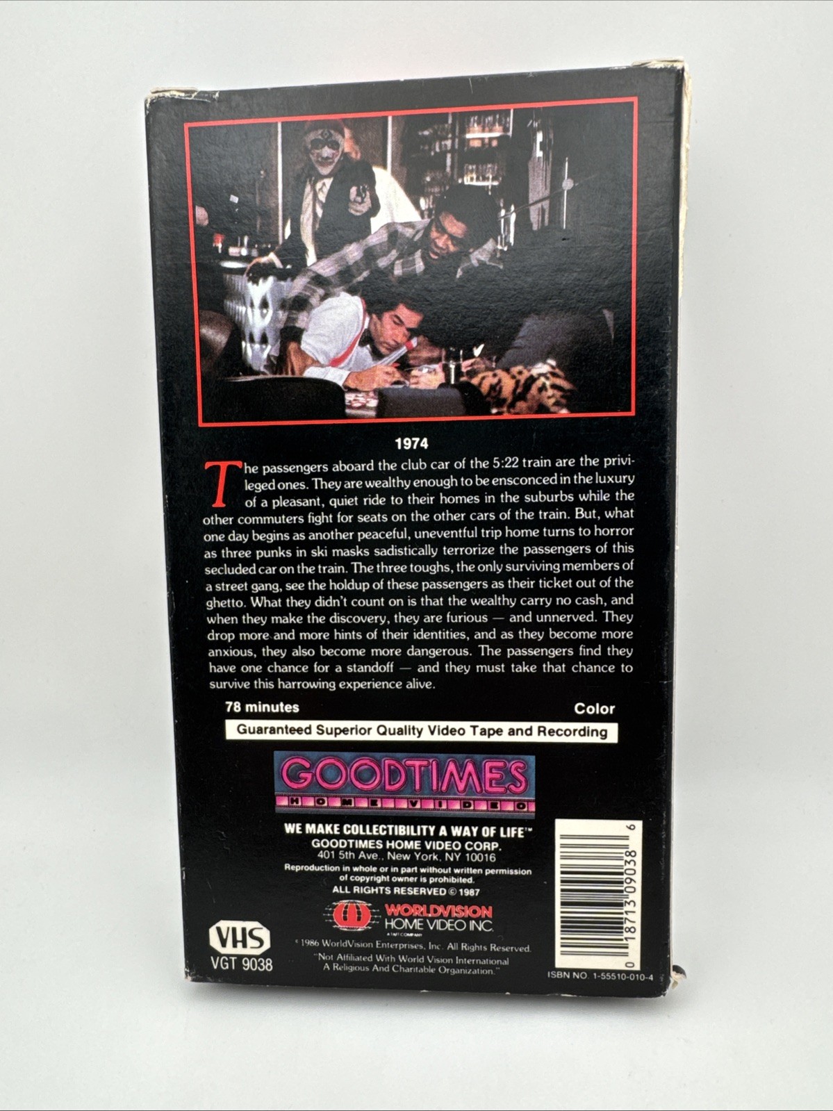 Panic On The 5:22 VHS Horror Vintage 1974 World Vision Home Video OOP Rare HTF