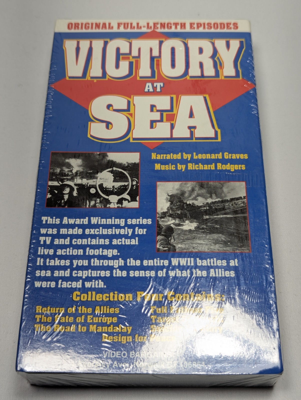 Victory At Sea Collection Four VHS Tape War Military Award Winning Series NEW