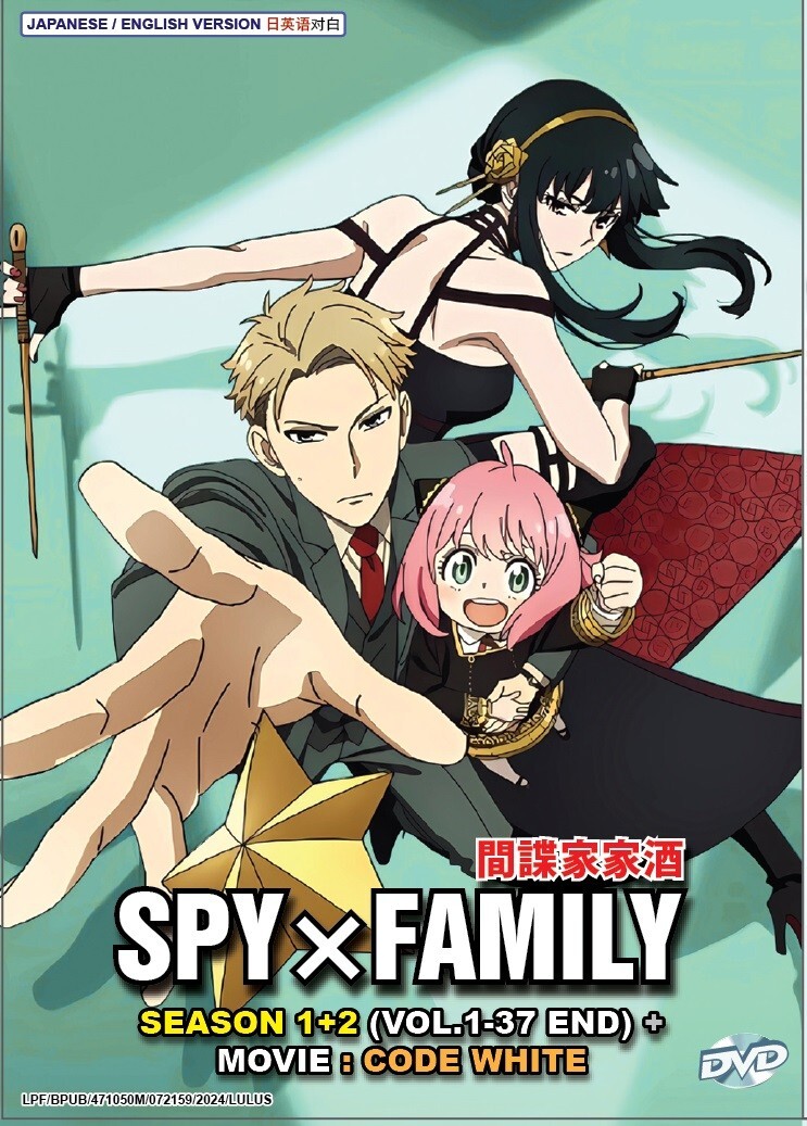 DVD Spy x Family Complete TV Series Season 1+2 Vol.1-37End + Code:White Movie