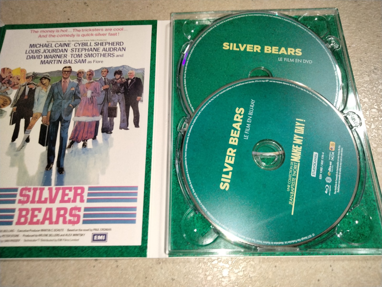 Silver Bears 1977 Blu-ray/DVD REGION B/2 PAL Michael Caine Jay Leno Heist