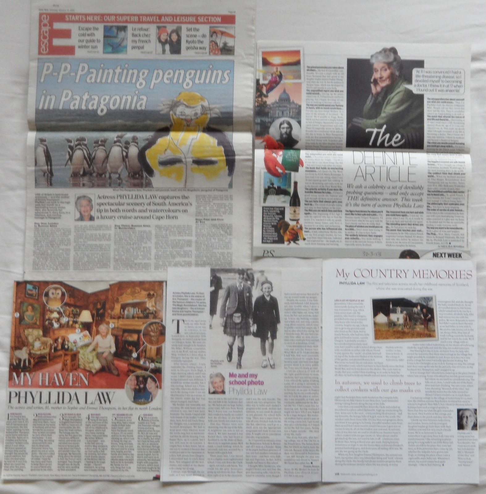PHYLLIDA LAW : CUTTINGS COLLECTION – Interviews – clippings