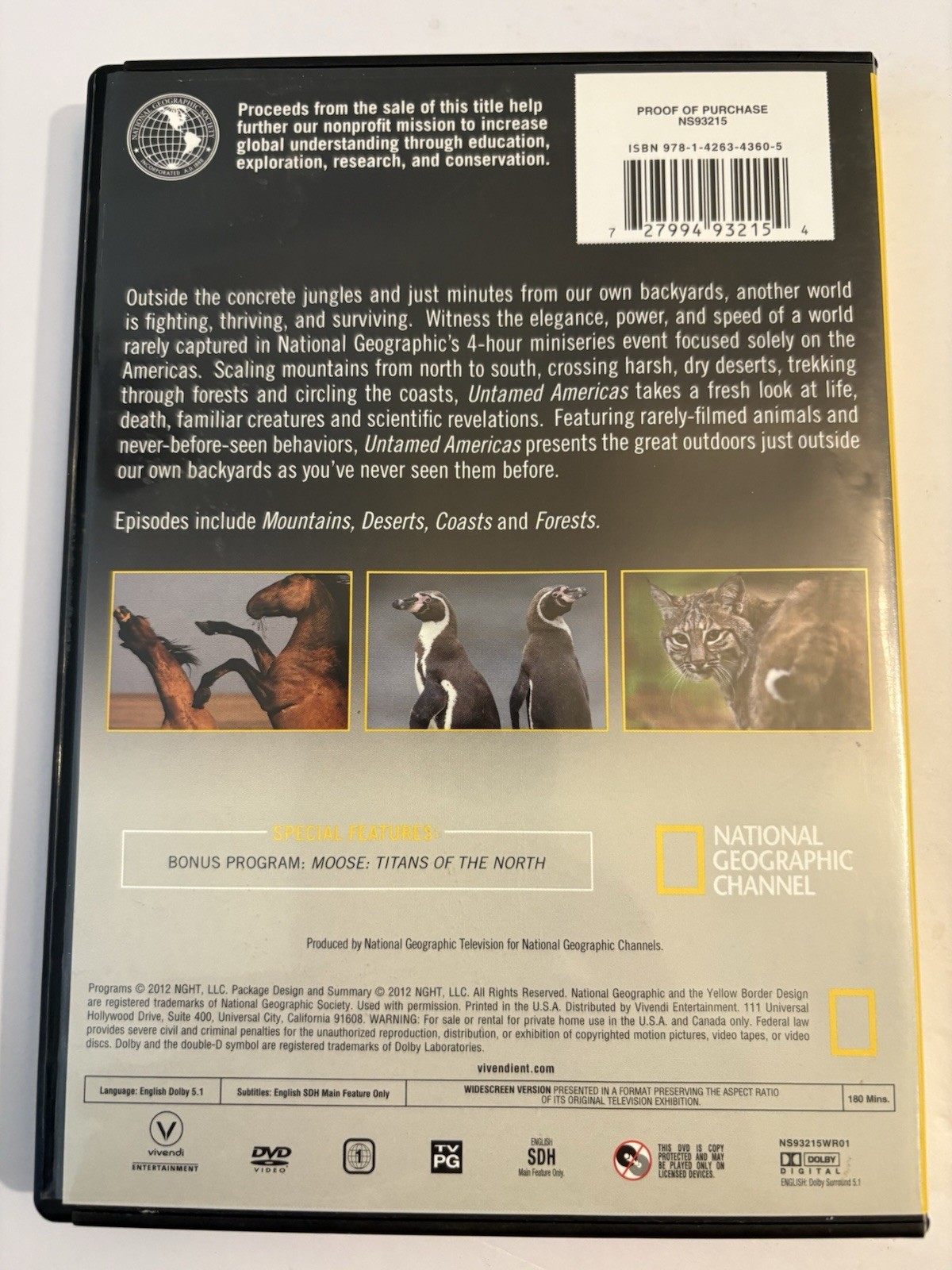 NATIONAL GEOGRAPHIC BEST OF NATURE COLLECTION DVD BOX SET 2014 UNTAMED PREDATORS