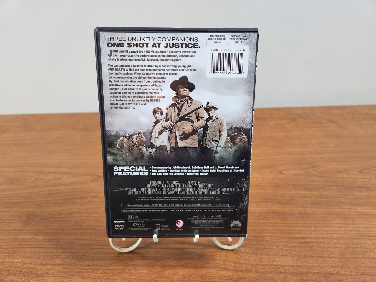 1969 True Grit DVD Starring John Wayne, Glen Campbell, & Kim Darby