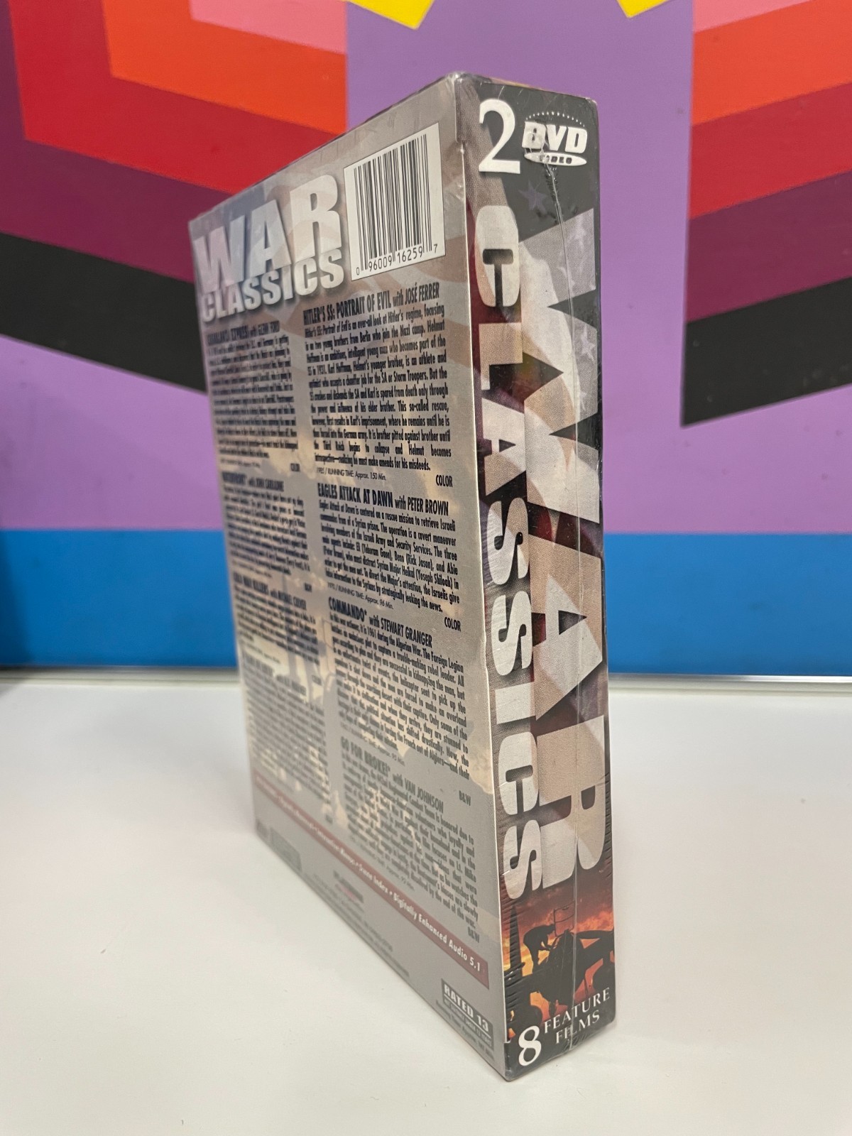 “War Classics” – Vol. 1: 8 Feature Films (DVD, 2003, 2-Disc Set) NEW SEALED
