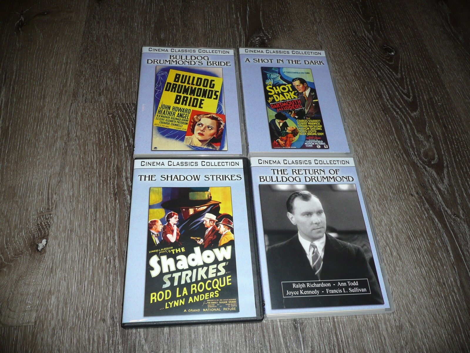 CINEMA CLASSICS COLLECTION DVD Lot The Shadow Strikes Shot in the Dark Bulldog