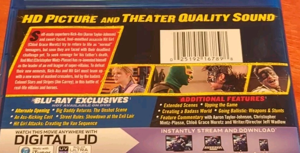 Kick-Ass 2 Blu-ray Matthew Vaughn Aaron Johnson Christopher Mintz-Plasse