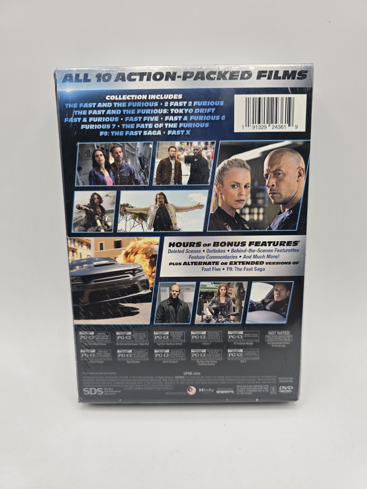 Fast and Furious 10-Movie Film 1-10 Collection DVD 10-Discs New Sealed