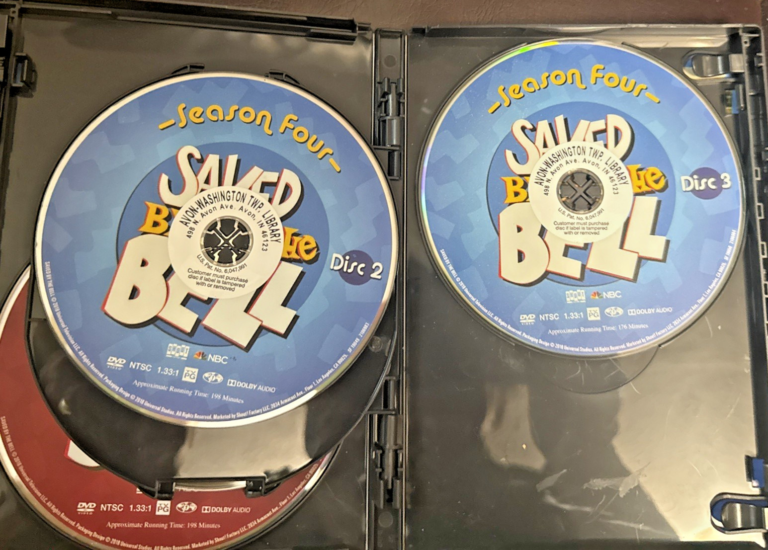 Lot of 3 ; Saved By The Bell; Years 1-4; College Years: Movies; 16 discs; EX-Lib