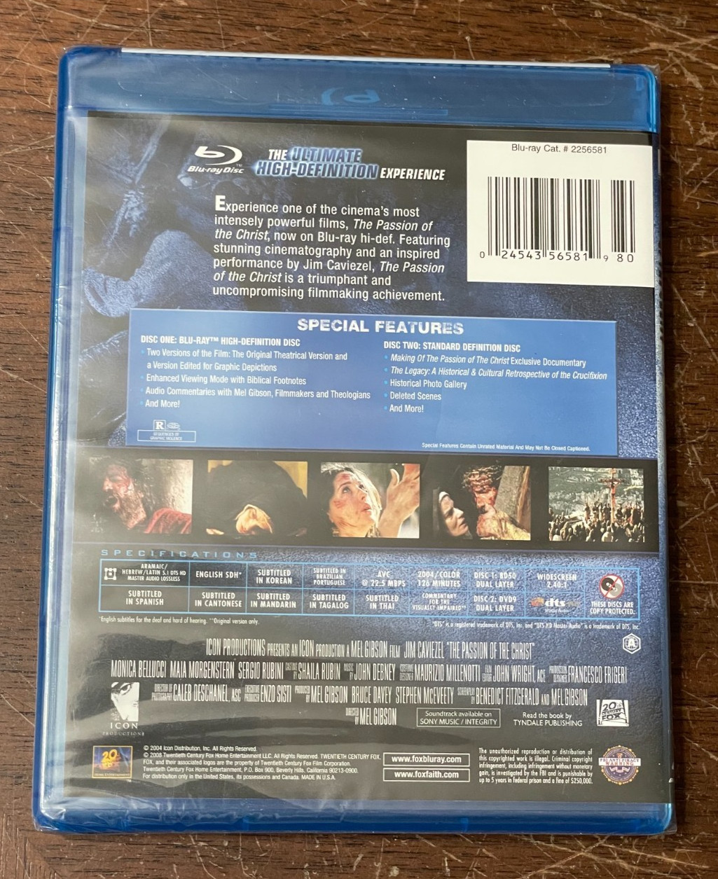 The Passion of the Christ Blu-ray Definitive Edition BRAND NEW SEALED