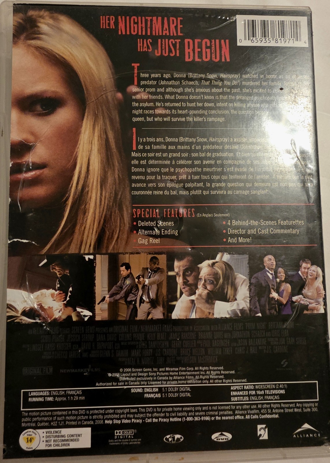 DVD Lot of 7 (10 Movies) Horror Thriller, All 4 Blade Movies! Used Condition