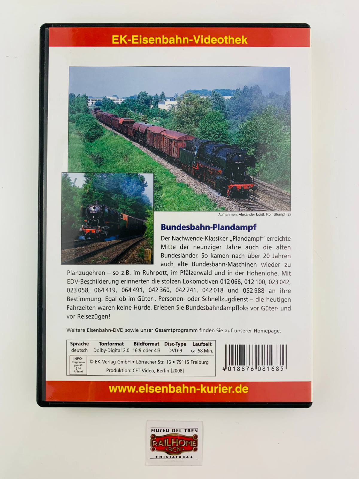 EISENBAHN KURIER DVD 8168 – Bundesbahn – Plandampf – 58 min. – NEW!