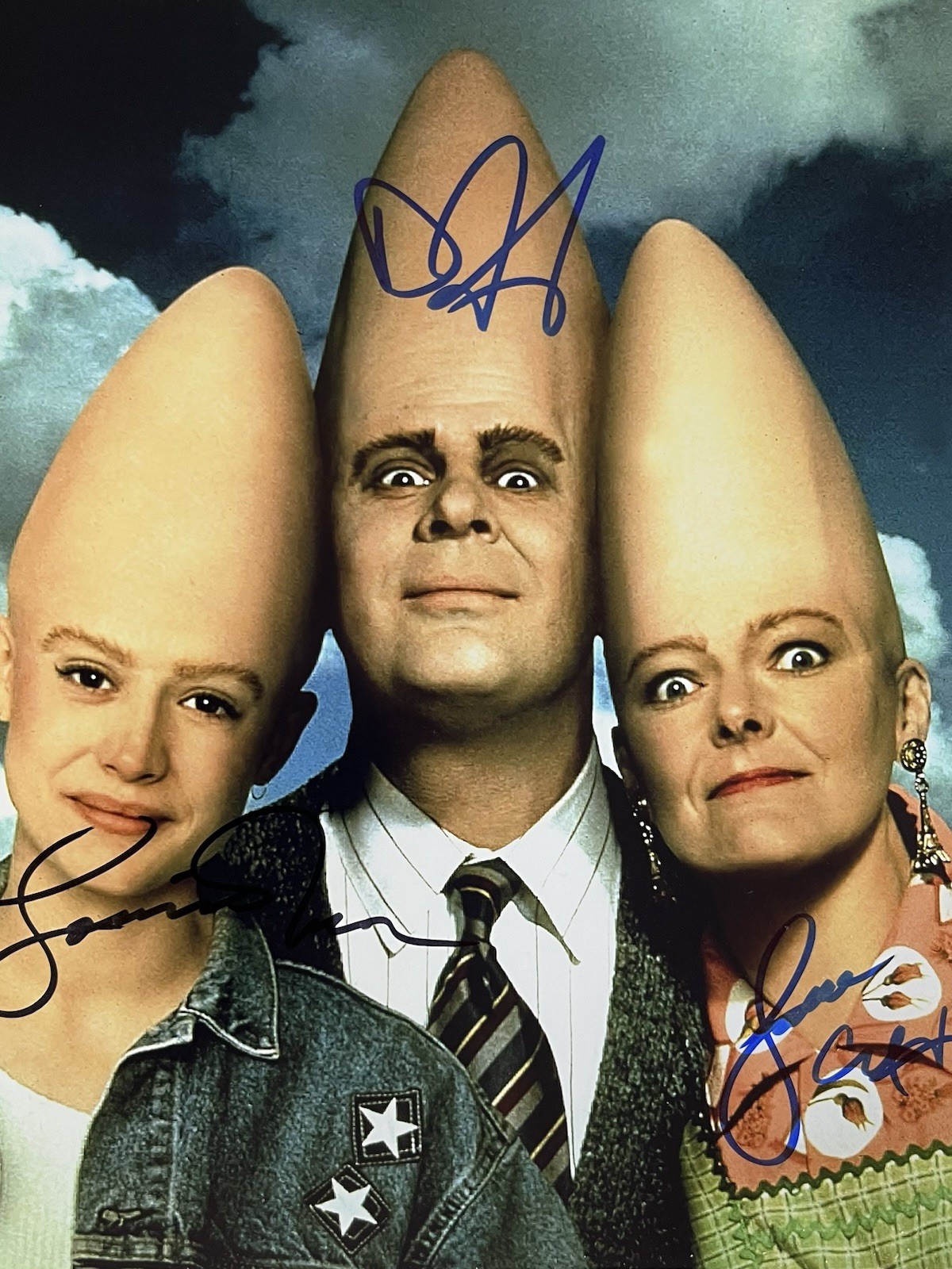 CONEHEADS 1993 Signed By Aykroyd , Curtin & Burke Hand signed 8×10 photo wCOA