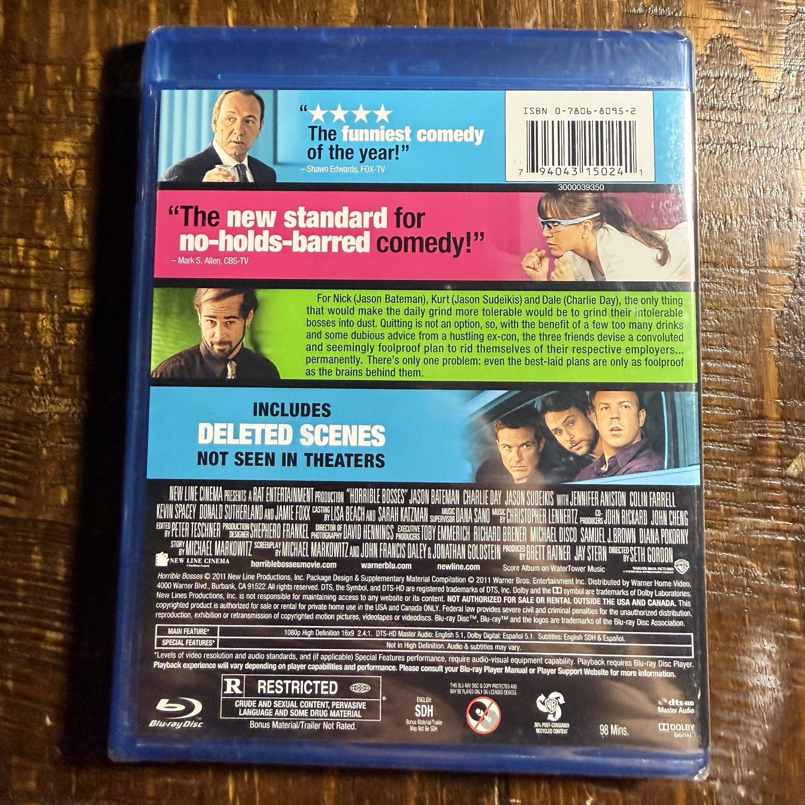 Horrible Bosses (Blu-ray, 2011) Theatrical Version, Bateman – FREE SHIPPING! NEW