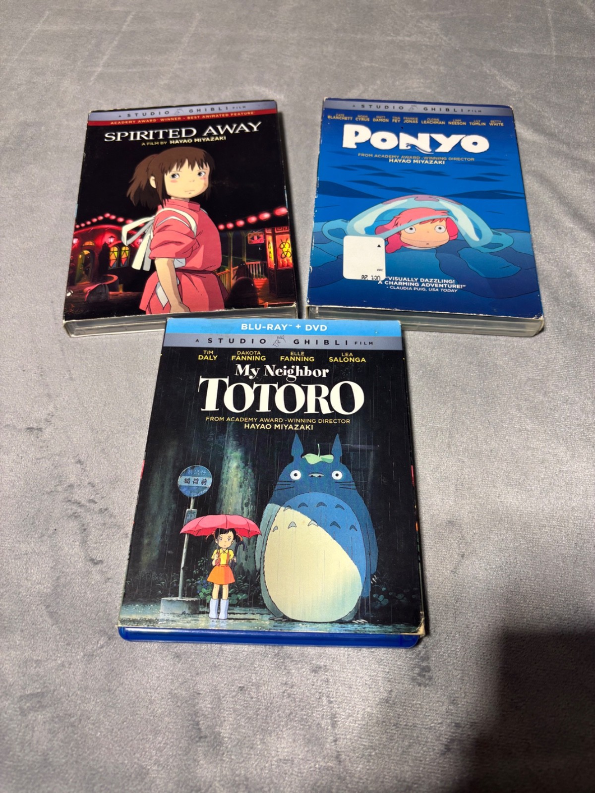 Studio Ghibli Lot of 3 – Spirited Away Ponyo My Neighbor Totoro