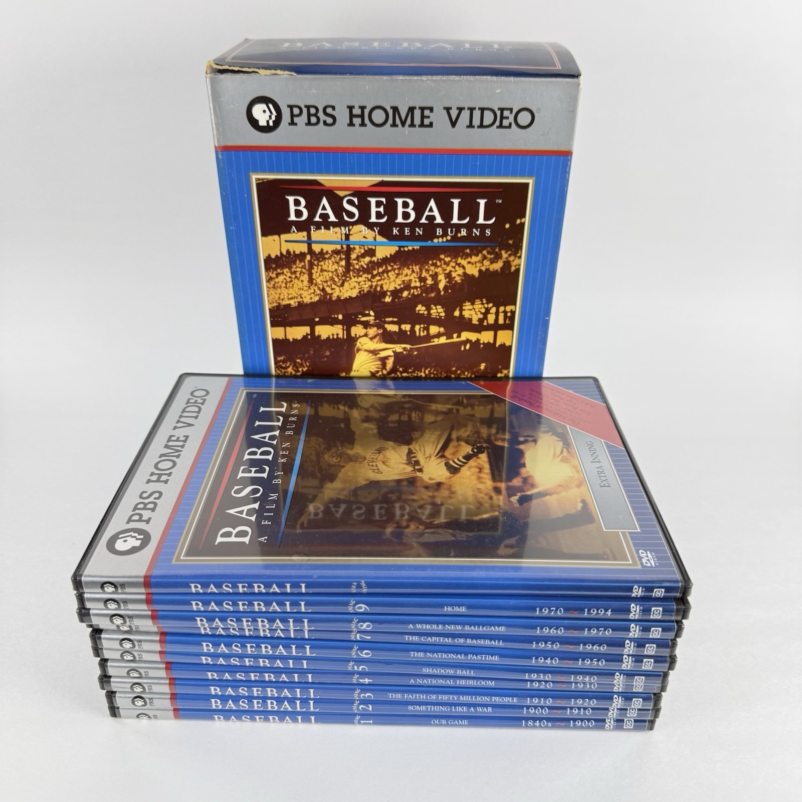 Baseball: A Film by Ken Burns – Nine Inning Boxed Set (DVD, 2004, 10-Disc Set)