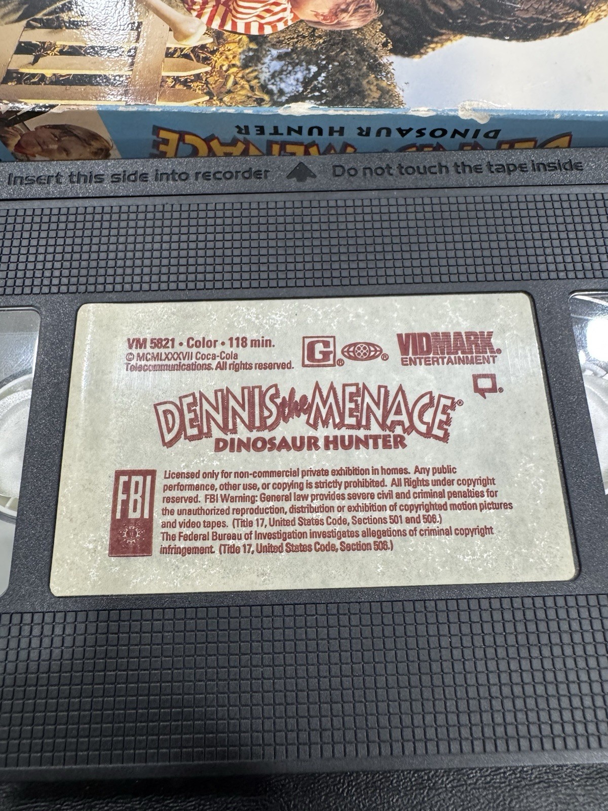 Dennis The Menace Dinosaur Hunter VHS 1987 Movie Vidmark Family Video Ketcham