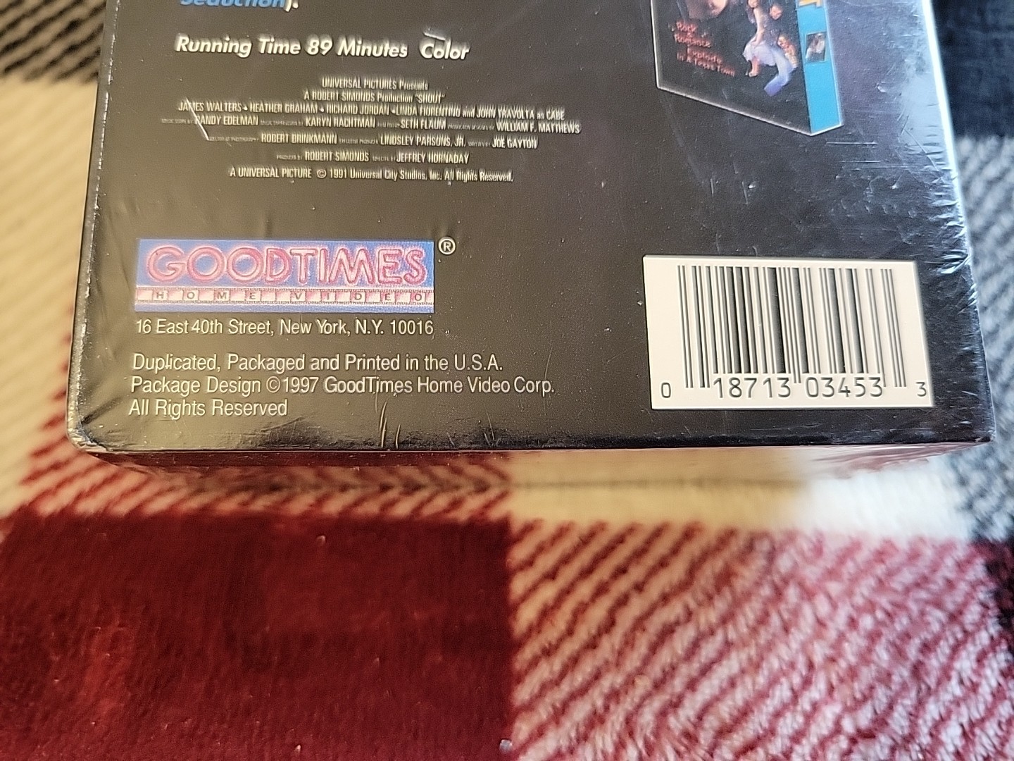 VHS John Travolta Shout & Blow Out- Hollywood Movie Greats Double Pack Rare New