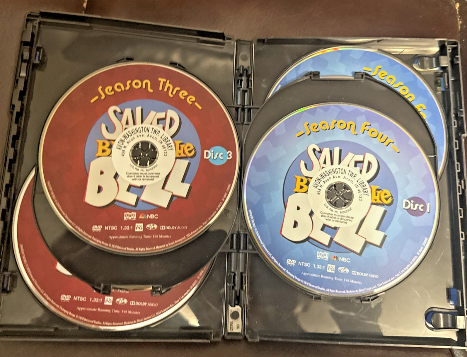 Lot of 3 ; Saved By The Bell; Years 1-4; College Years: Movies; 16 discs; EX-Lib