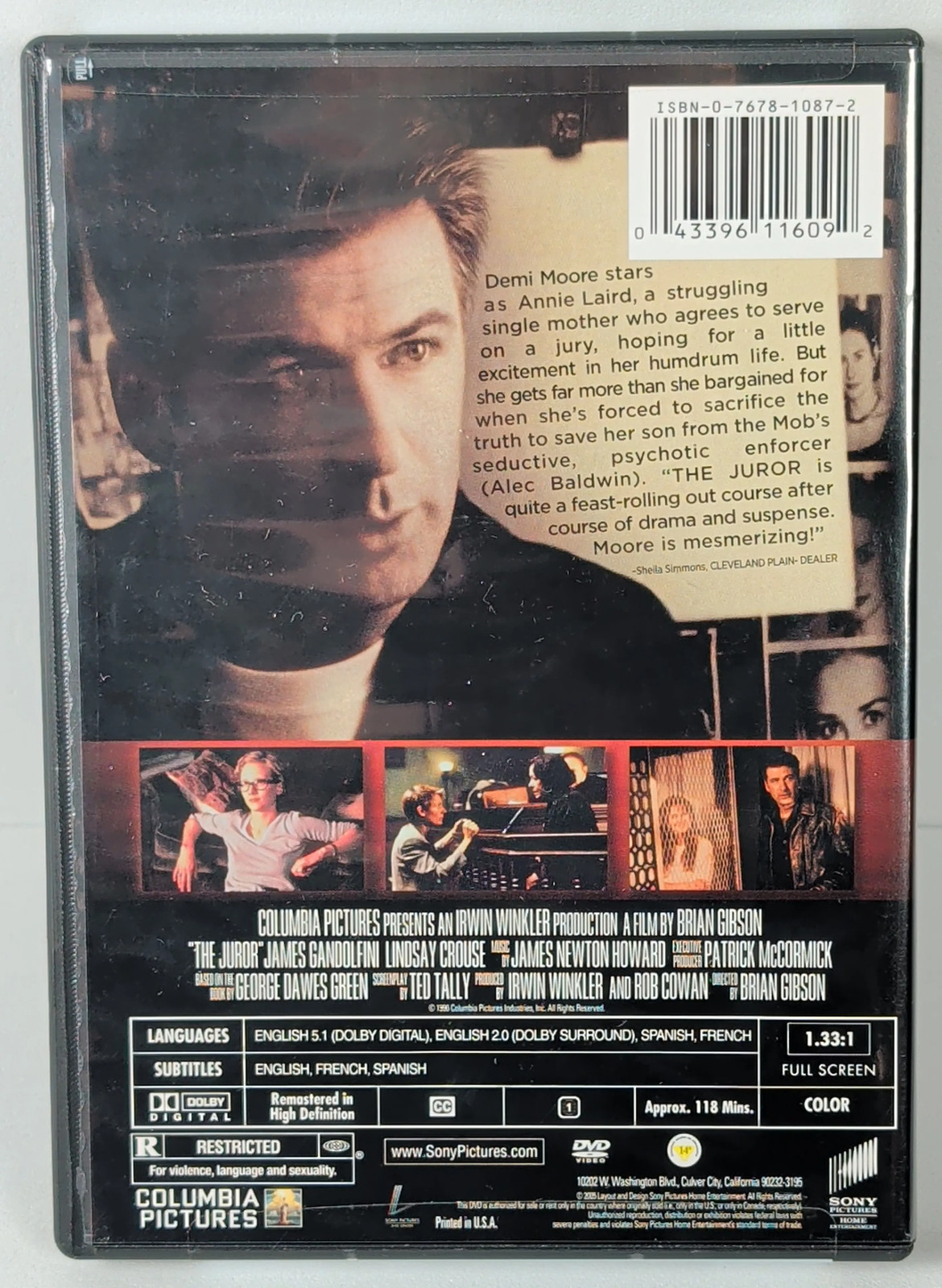 The Juror (1996) DVD VG Demi Moore Free Shipping