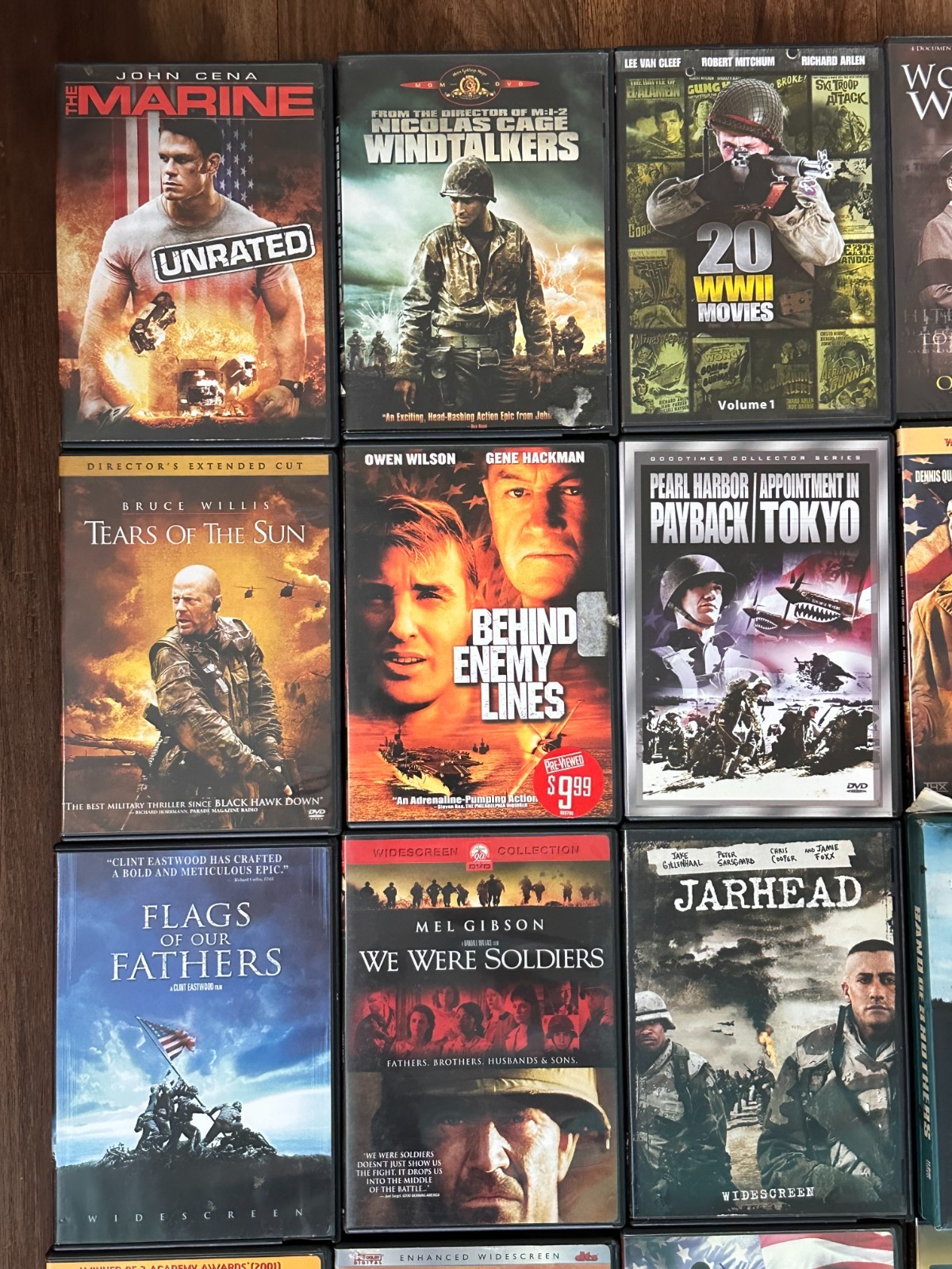 25 War Movies on DVD Lot Military War Classics Bundle Includes Documentaries