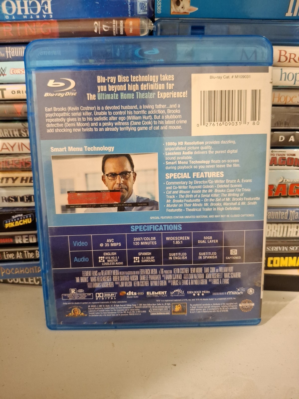 MR. BROOKS (Blu-ray 2007) Kevin Costner Demi Moore William Hurt