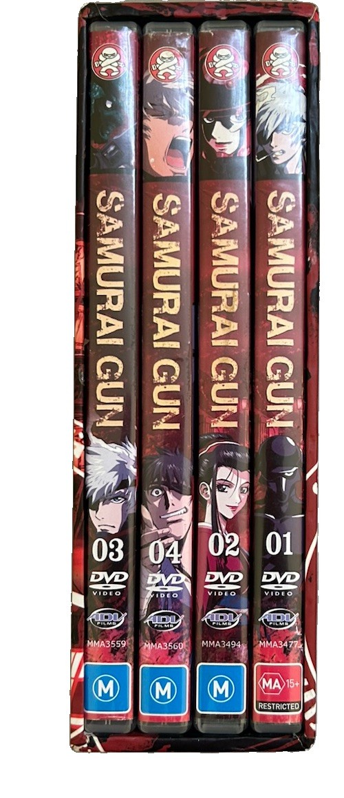 Samurai Gun The Complete Collection Volumes 1-4 With Box DVD Set Anime Tested