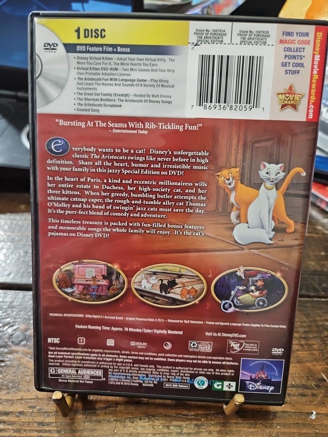 The Aristocats (DVD, 1970)