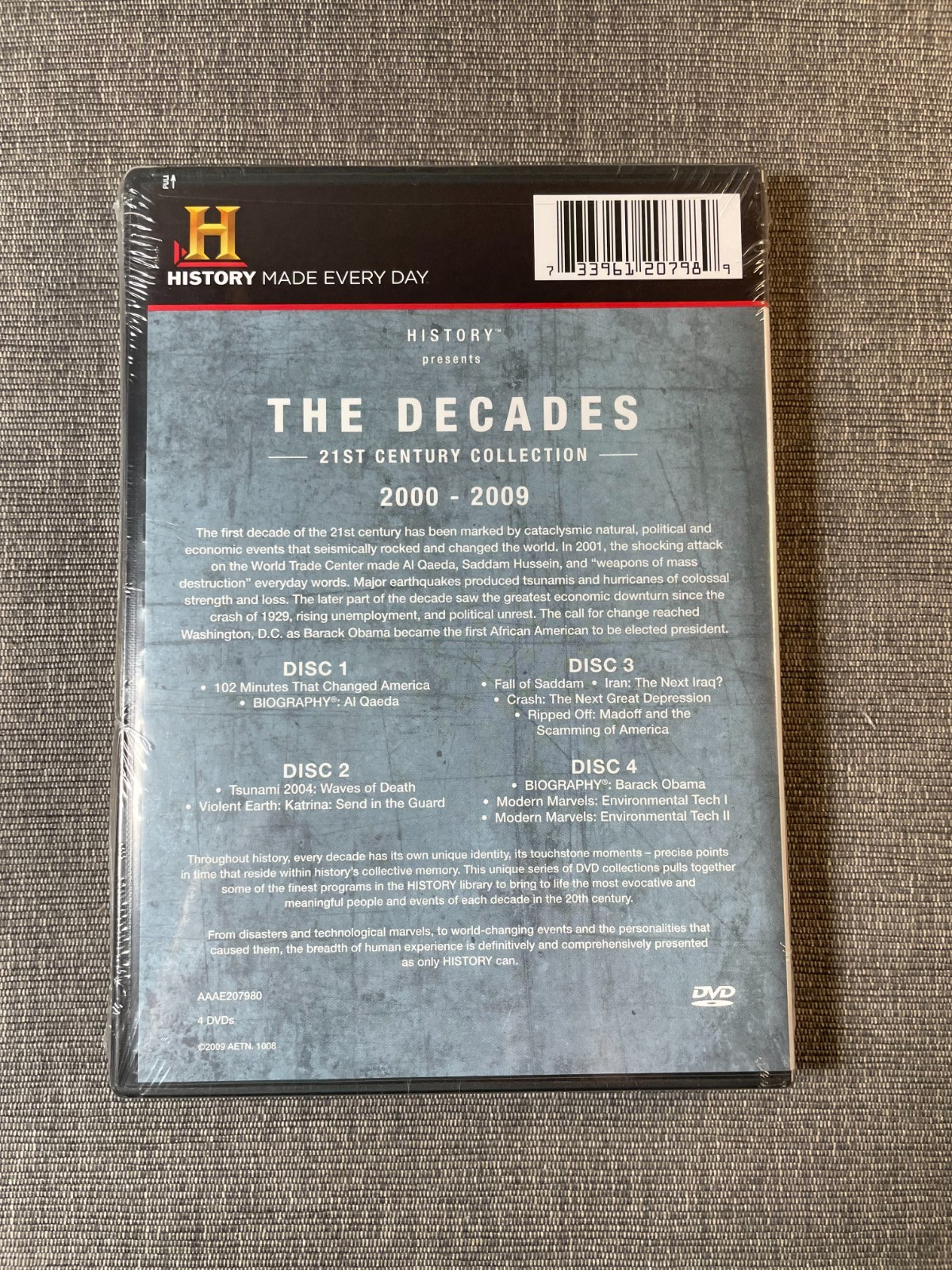 THE DECADES History Channel 4-Disc DVD Set 2000-2009 Sealed Brand NEW
