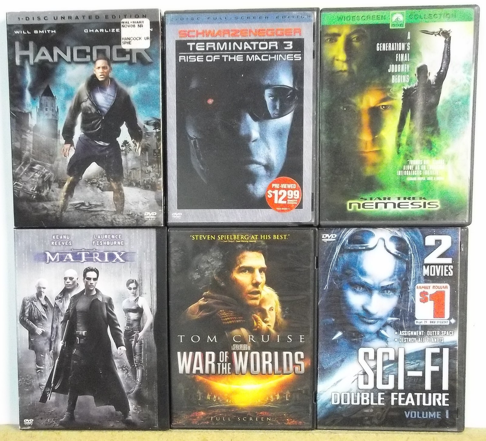 6 SCIENCE FICTION FANTASY DVD movies Lot #M650 FREE US S/H Terminator Star Trek