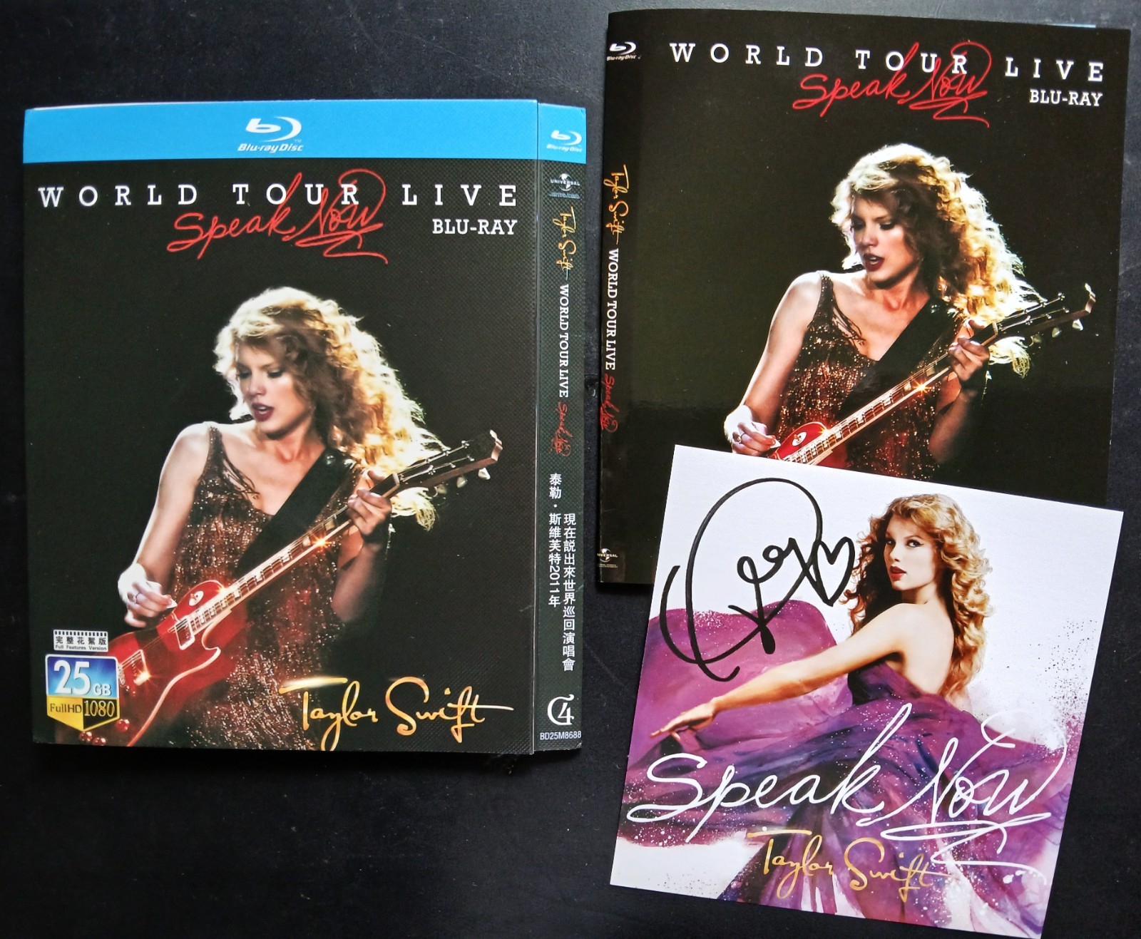 Taylor Swift Speak Now Worldtour Live Blu~ray with Signed Reprint photocard ~New