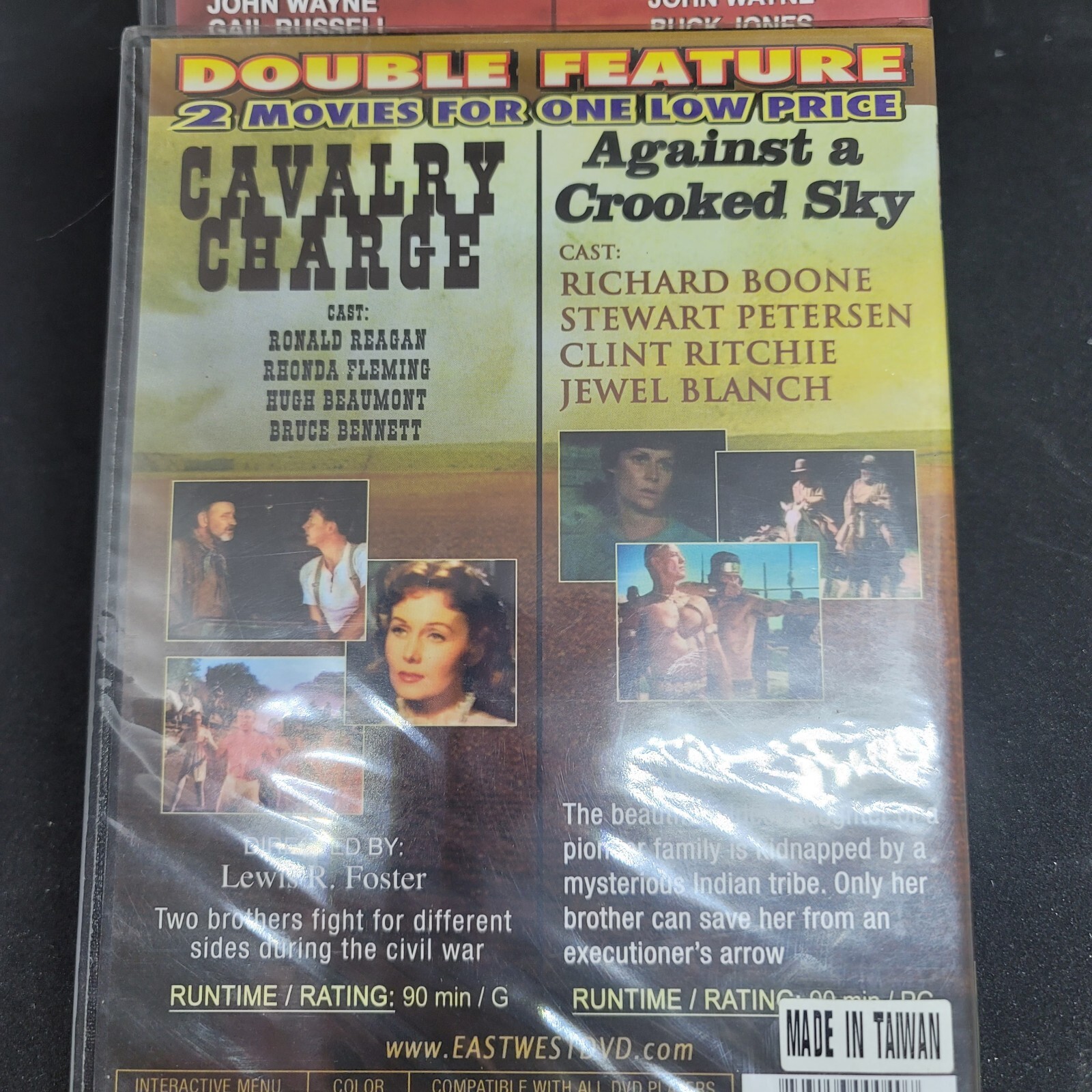 3 Double Feature DVDs☆WESTERNS☆NEW SEALED☆Wayne Flynn Reagan☆EastWestDvds