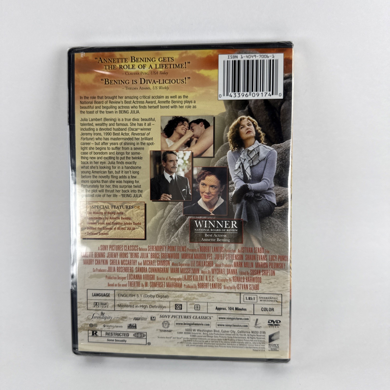 Being Julia (DVD, 2004) Factory Sealed