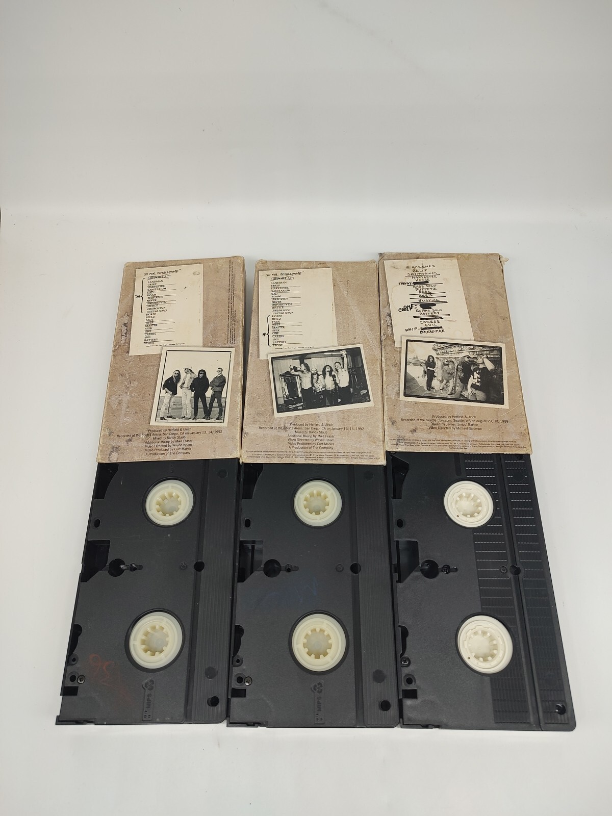 Metallica Live Shit Binge and Purge Seattle and San Diego VHS Cassette Tape Set