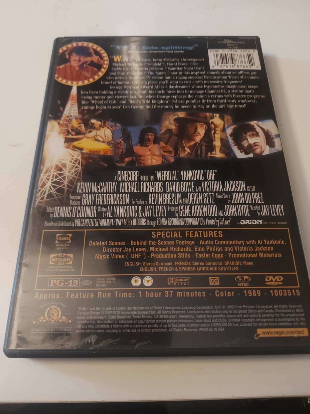 UHF (DVD, 1989) Weird Al Yankovic Movie
