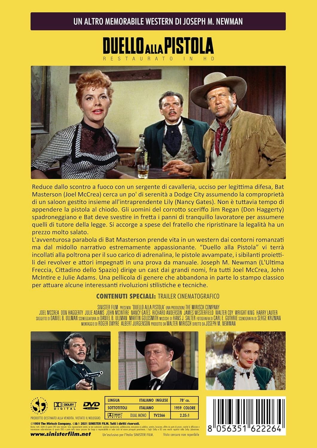 Duello Alla Pistola (Restaurato In Hd) (DVD) Julie Adams Nancy Gates (UK IMPORT)