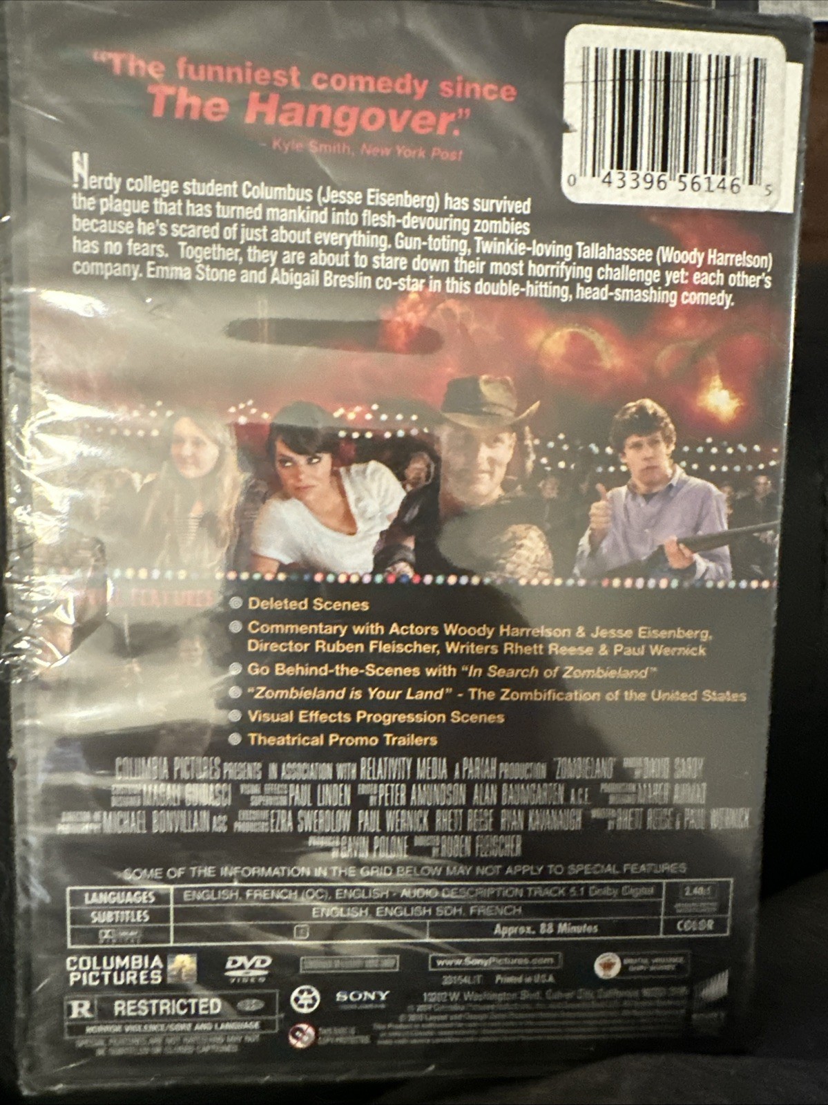 ZOMBIELAND Jesse Eisenberg Emma Stone DVD