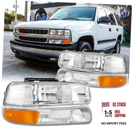 Headlight Assembly with bumper lamps Set For 2000 2001 2002 2003 2004 2005