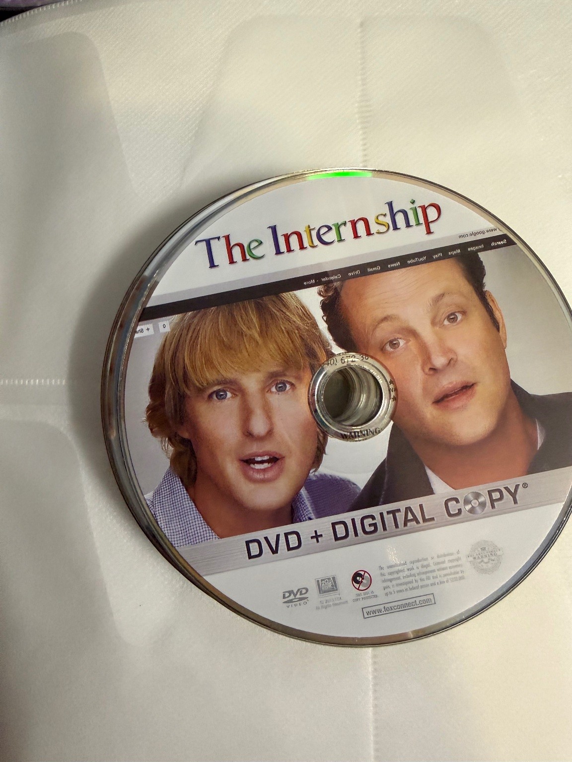 The Internship DVD 2013 Digital Copy Owen Wilson Vince Vaughn Comedy