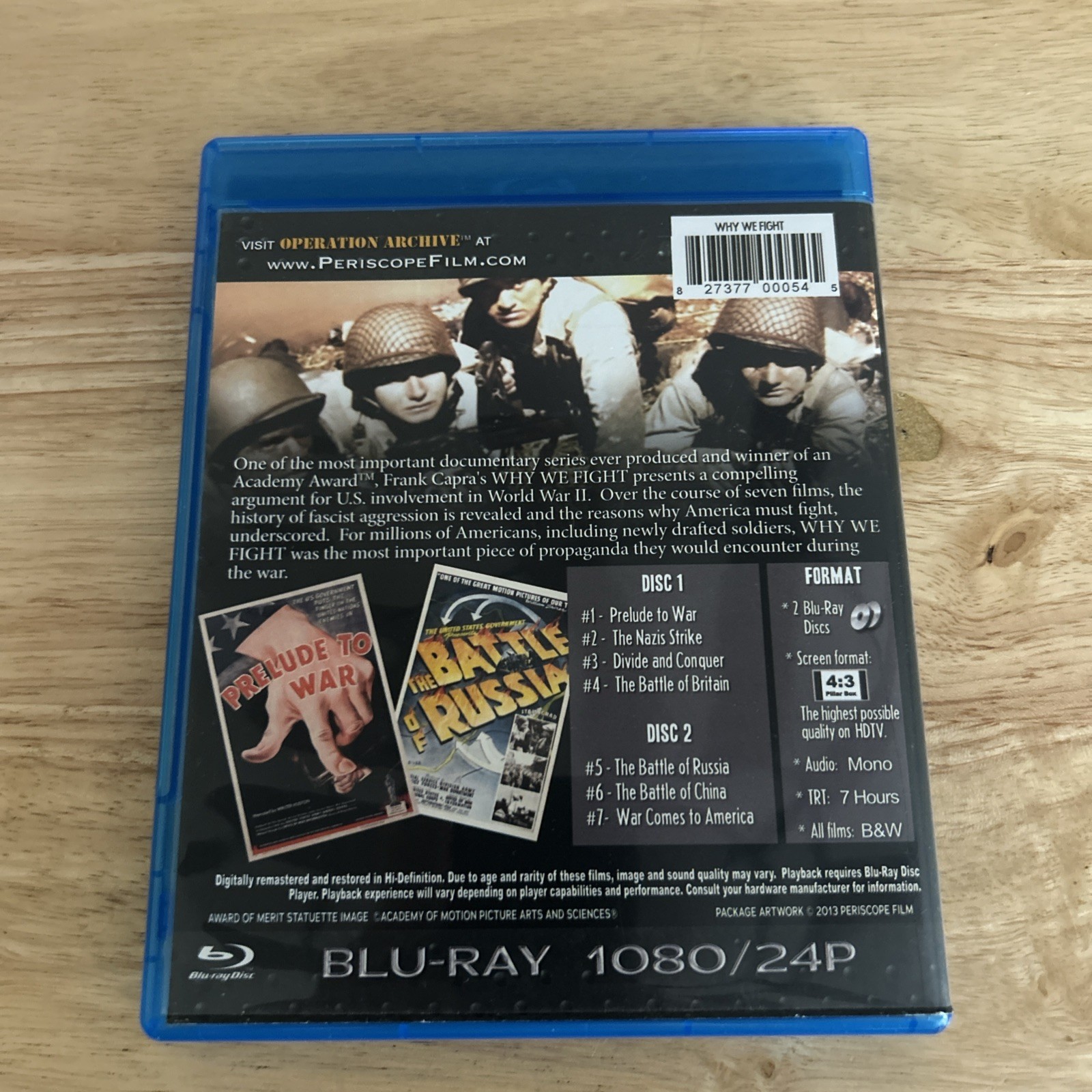 Why We Fight Blu-ray 2013 Frank Capra Award Winning Documentary – ULTRA RARE OOP