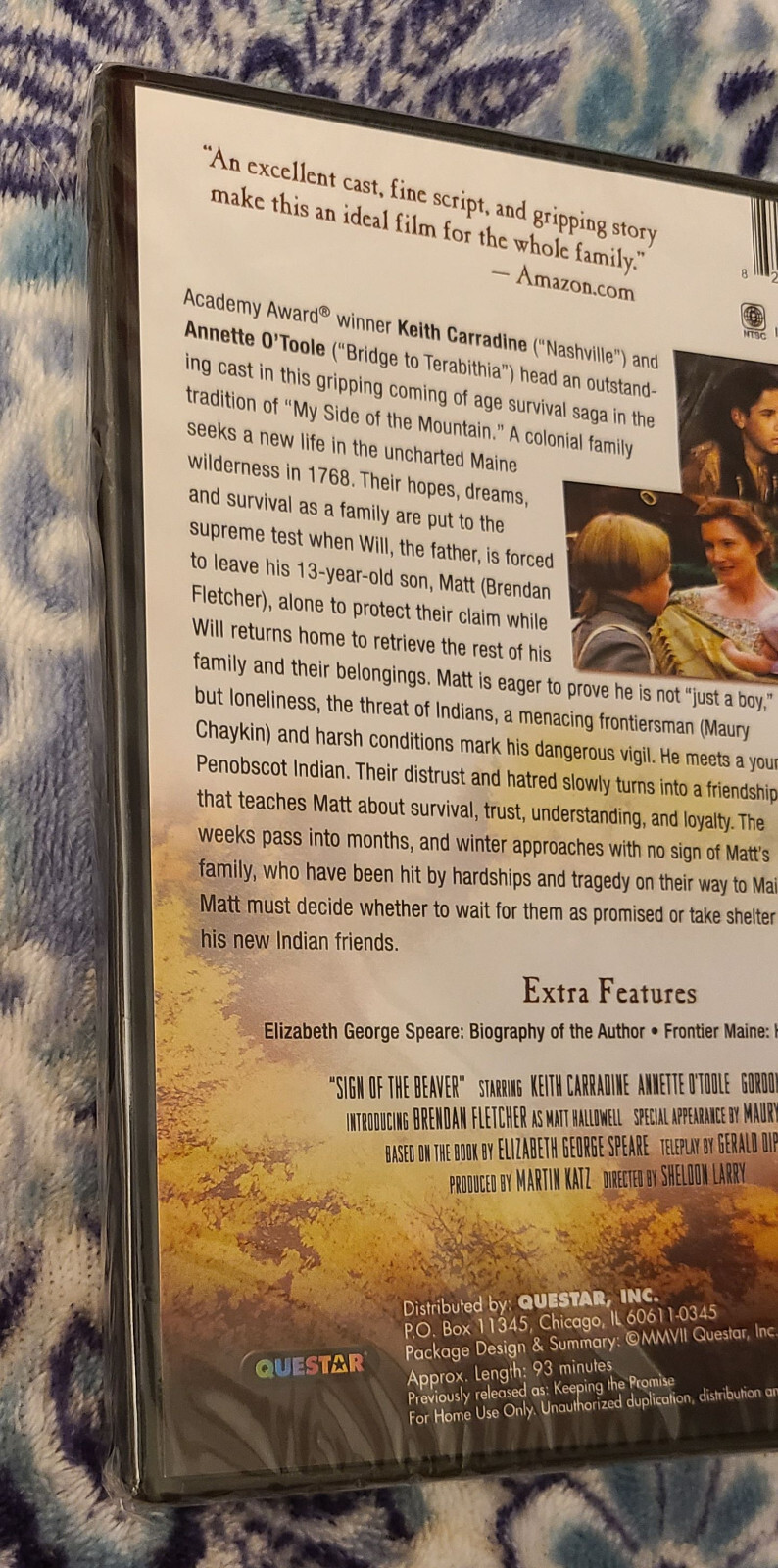 “The Sign of the Beaver” DVD Keith Carradine Dove Family Approved New Sealed