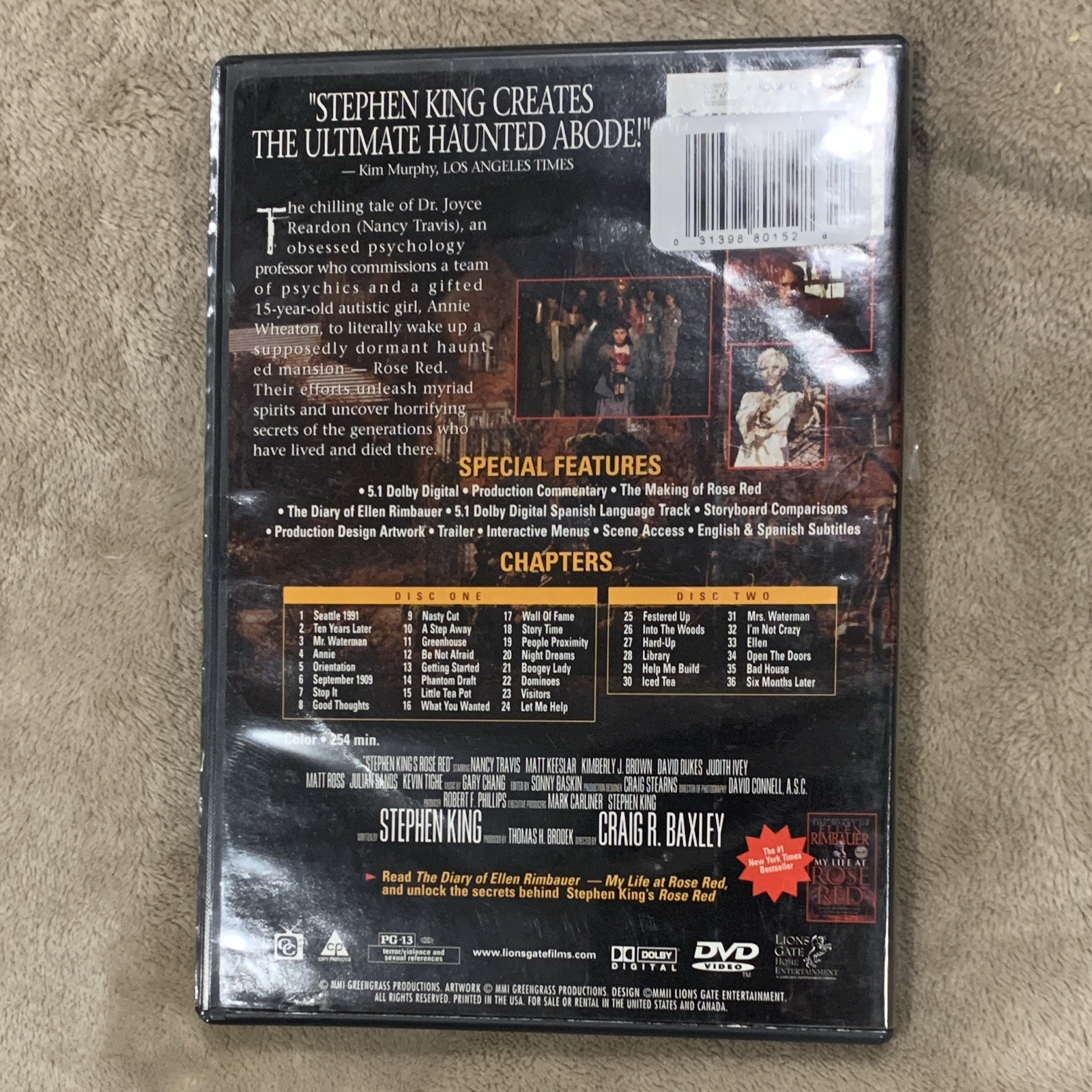 Lions Gate Stephen King’s Rose Red Deluxe Edition 2-Disc DVD PG-13 254 min