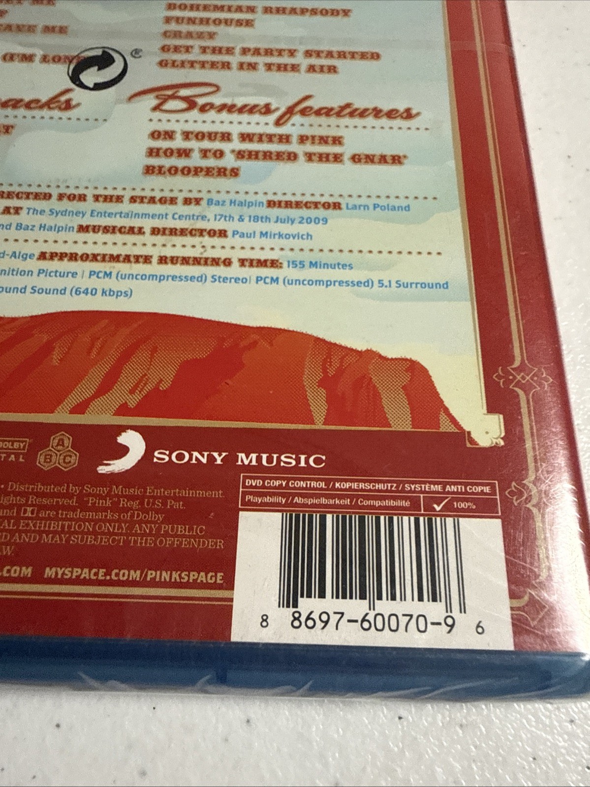 Pink. The Funhouse Tour. Live In Australia. Blu-RayDVD